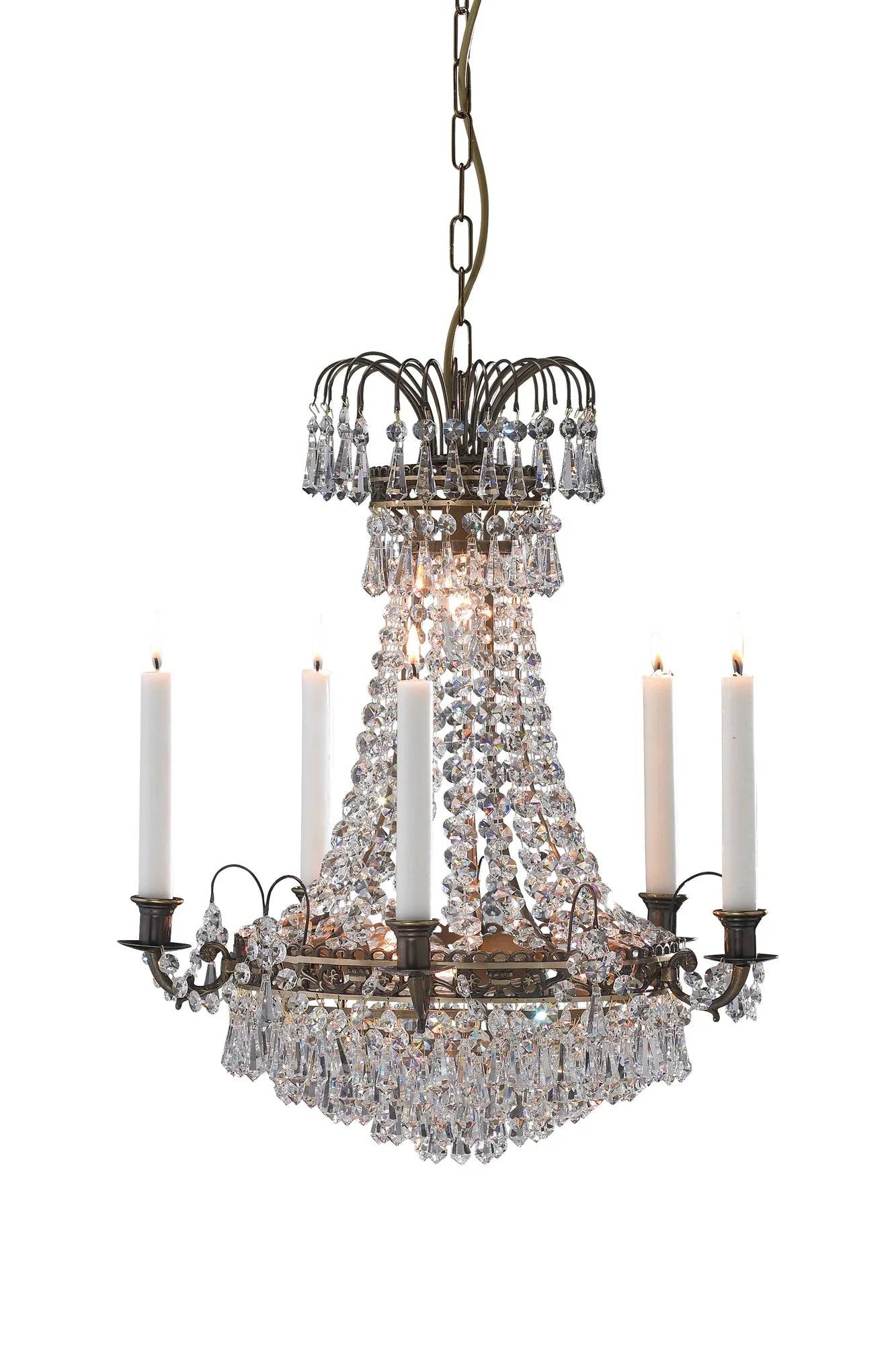 Läckö Kristallkrona Antik 48 cm