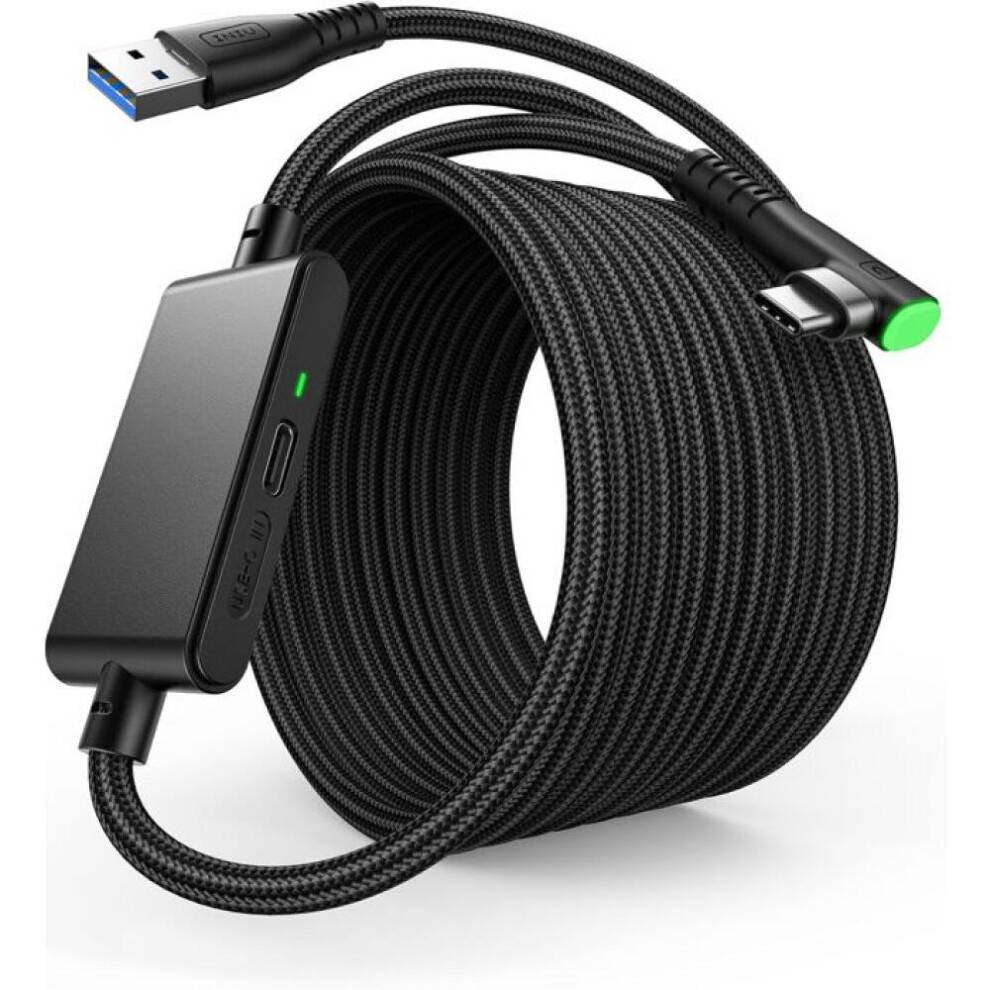 5 m länkkabel – kompatibel med Meta Oculus Quest 3s, Quest 321, Quest Pro, Pico 4-tillbehör, USB 3.0 höghastighetsöverföring