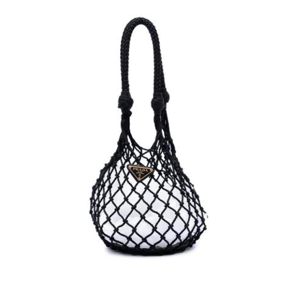 Prada Vintage Pre-owned Mesh Bucket Bag - Vintage - Dame - Sort - ONE SIZE - Uld