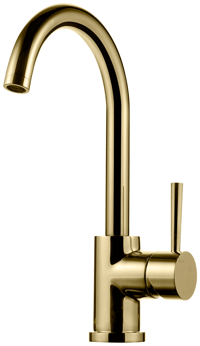 EVO180 köksblandare, mässing, honungsguld