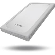 ICY BOX, externt kabinett för 1x2,5" hdd, 6 Gbit/s, USB 3.0, silv/vit