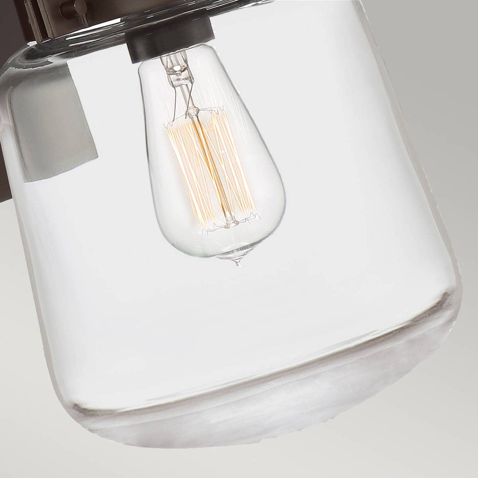 Quintiesse Vägglampa utomhus Lasalle, dimbar, Svart, Aluminium / grå / zink, Modern, Utomhusvägglampa