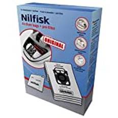 Anakel Home Nilfisk Dammsugarpåsar 107407940 Kompatibel med Nilfisk King, Extreme och Elite Series Dammsugare | 4 enheter, Inkluderar förfilter, högresistanstyg