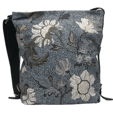 Ceannis Shoulder Bag Denim Blue Flower Linen Väskor & plånböcker Unisex Blå L34*W11*H35 cm