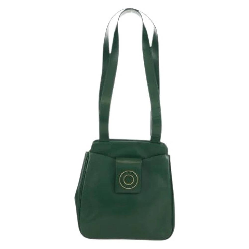 Celine Vintage - Pre-owned Circle logo axelremsväska Vintage - Dam - ONE Size - Läder