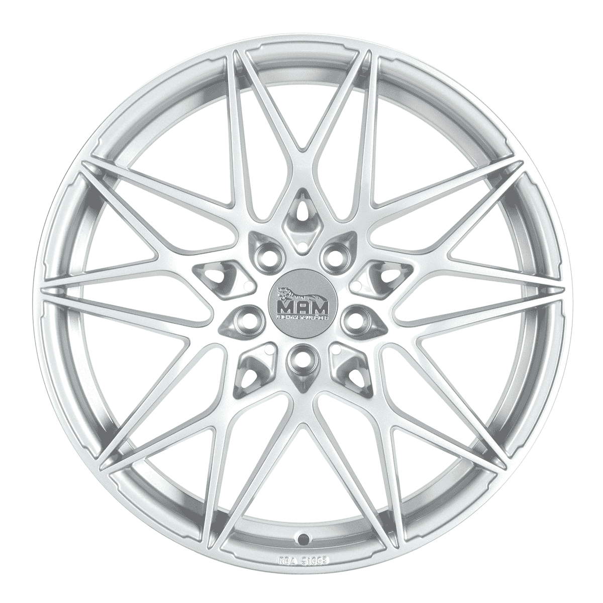 MAM B2N Alufælge 19" 8,5J 5x112 ET30 – Sølv (sæt á 4)