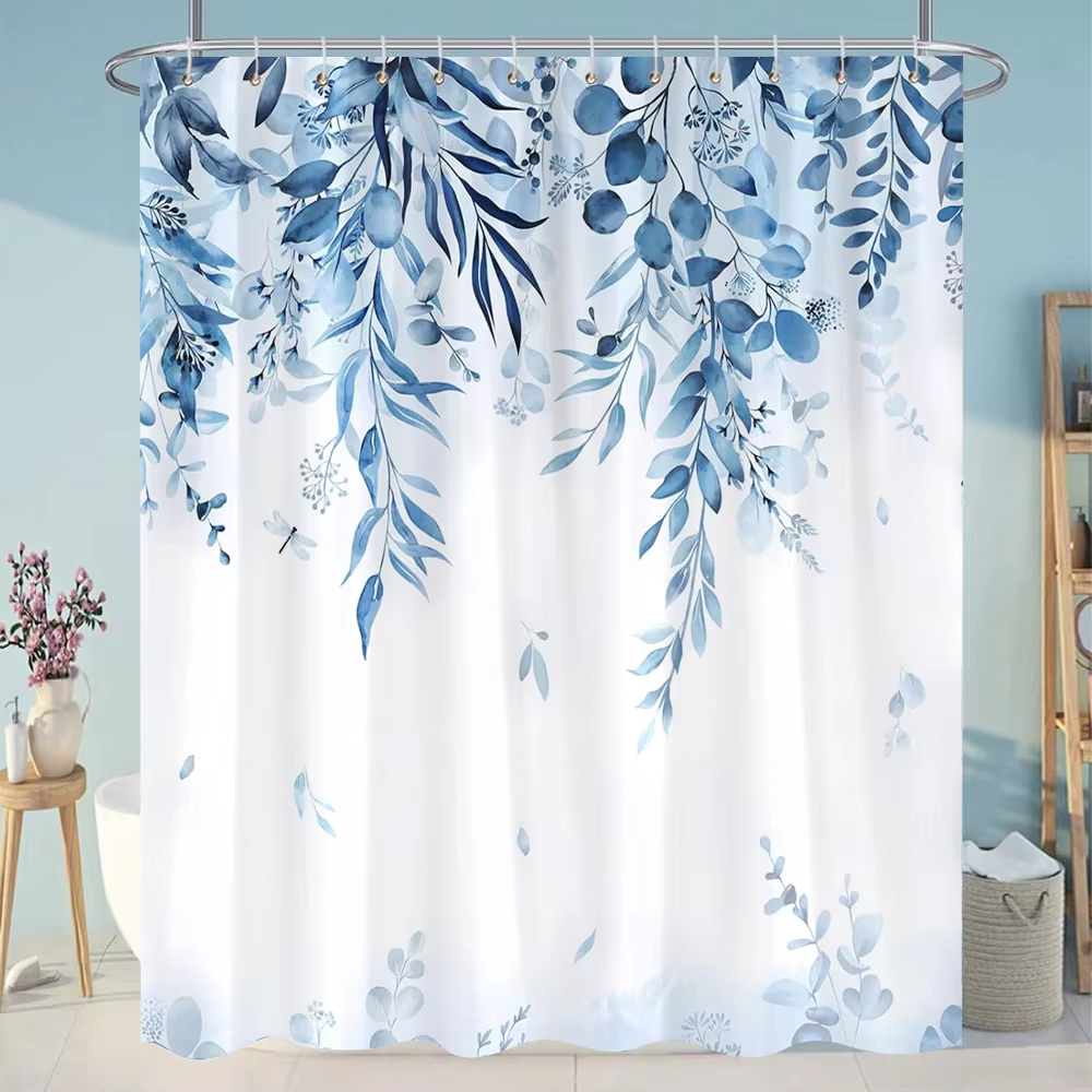 Western Cactus Shower Curtain Rustic Green Bathroom Decor Tropical Plant Leaf Succulent on Grey Wooden Nature Bathroom Decor Set