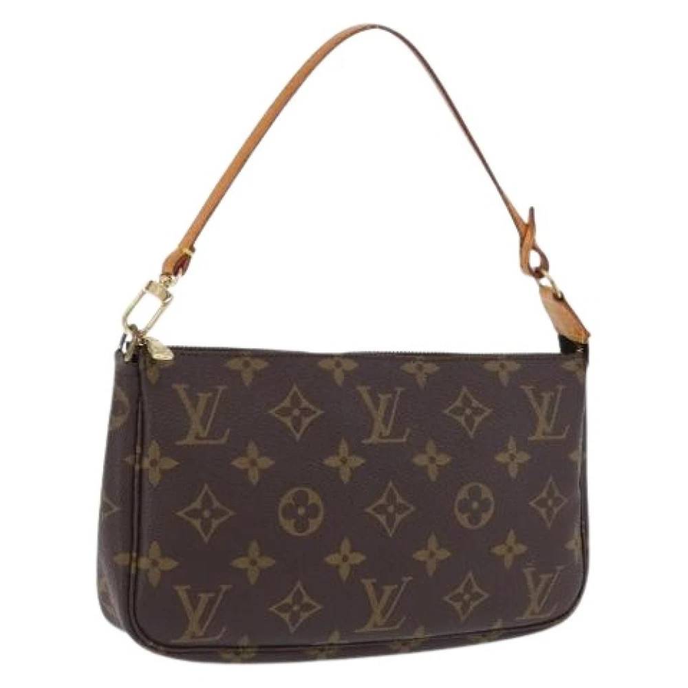 Louis Vuitton Vintage Pre-owned Monogram Canvas Pouch - Vintage - Dame - Brun - ONE SIZE - Læder