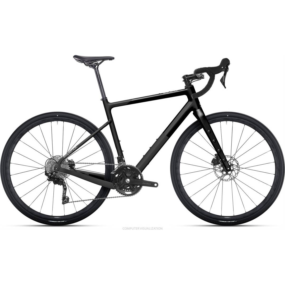 Gravel Bike Superior GA 9.3 Gloss Black M - Svart ( )