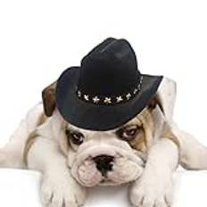 Hund cowboyhatt, cowboyhatt för hund - Andningsbar Cowboyhatt för katter | Bekväma Cowboydräkt Cosplay-hattar, Halloween-valpkostymer för små katter och hundar