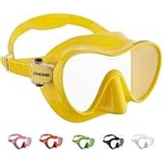 CRESSI F1 Mask Yellow - Ramlös mask för dykning och snorkling, Gul, En storlek, Unisex