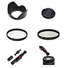 SK6 52 mm diameter kameralins bunt kit linshuva UV CPL filterborstset för Panasonic LUMIX GH5 GH4 GH3 G7 G6 med Panasonic Lumix G Vario 45–200 mm f/4–5,6 II POWER O.I.S. objektiv