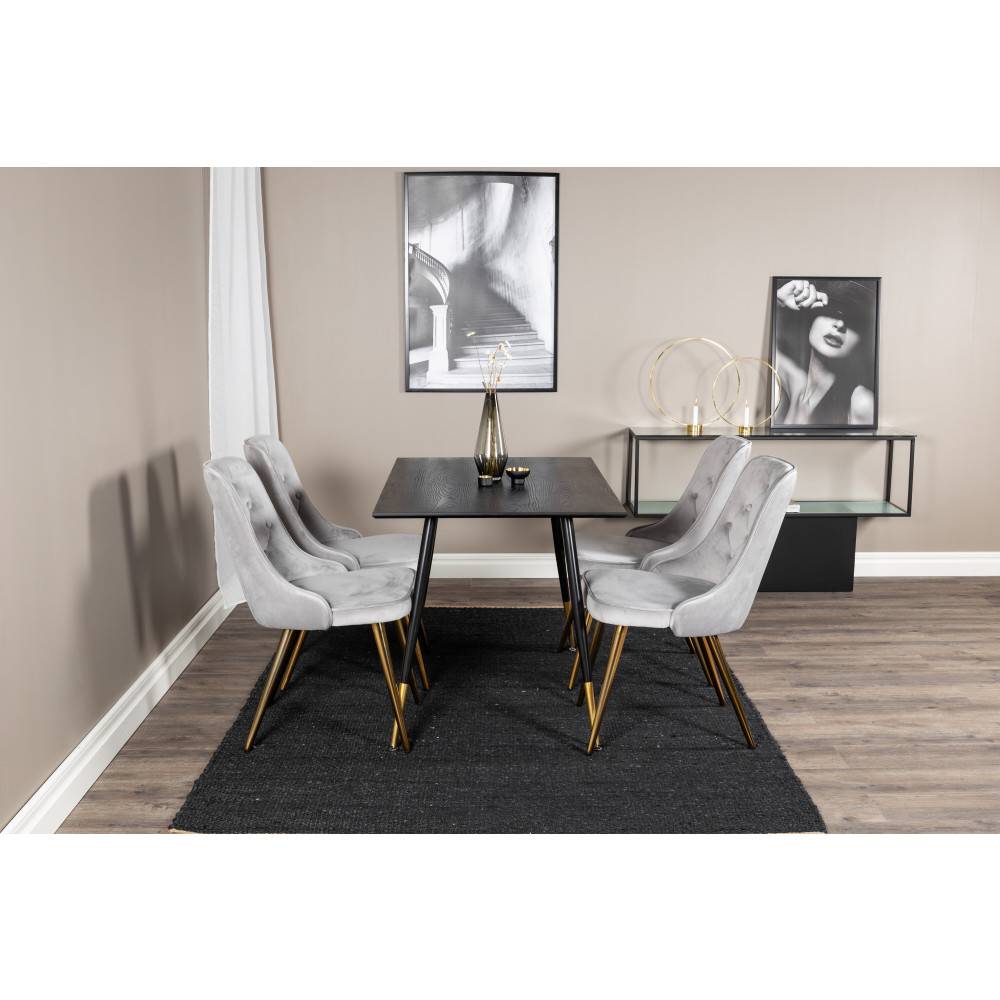 Dipp Matbord med Velvet Deluxe Stolarna