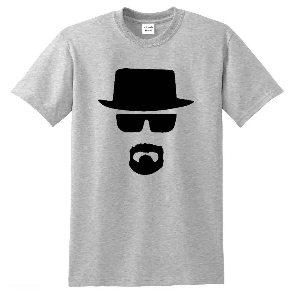 Breaking Bad Herr Toppkvalitet Streetwear 100% Bomull Lös Heisenberg Tryckt T-shirt Sommar Herr T-shirt Cool Man T-shirt cm svart