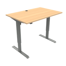 ConSet hæve sænkebord 501-33 - Bøg - Sølv, 80x120 - ConSet