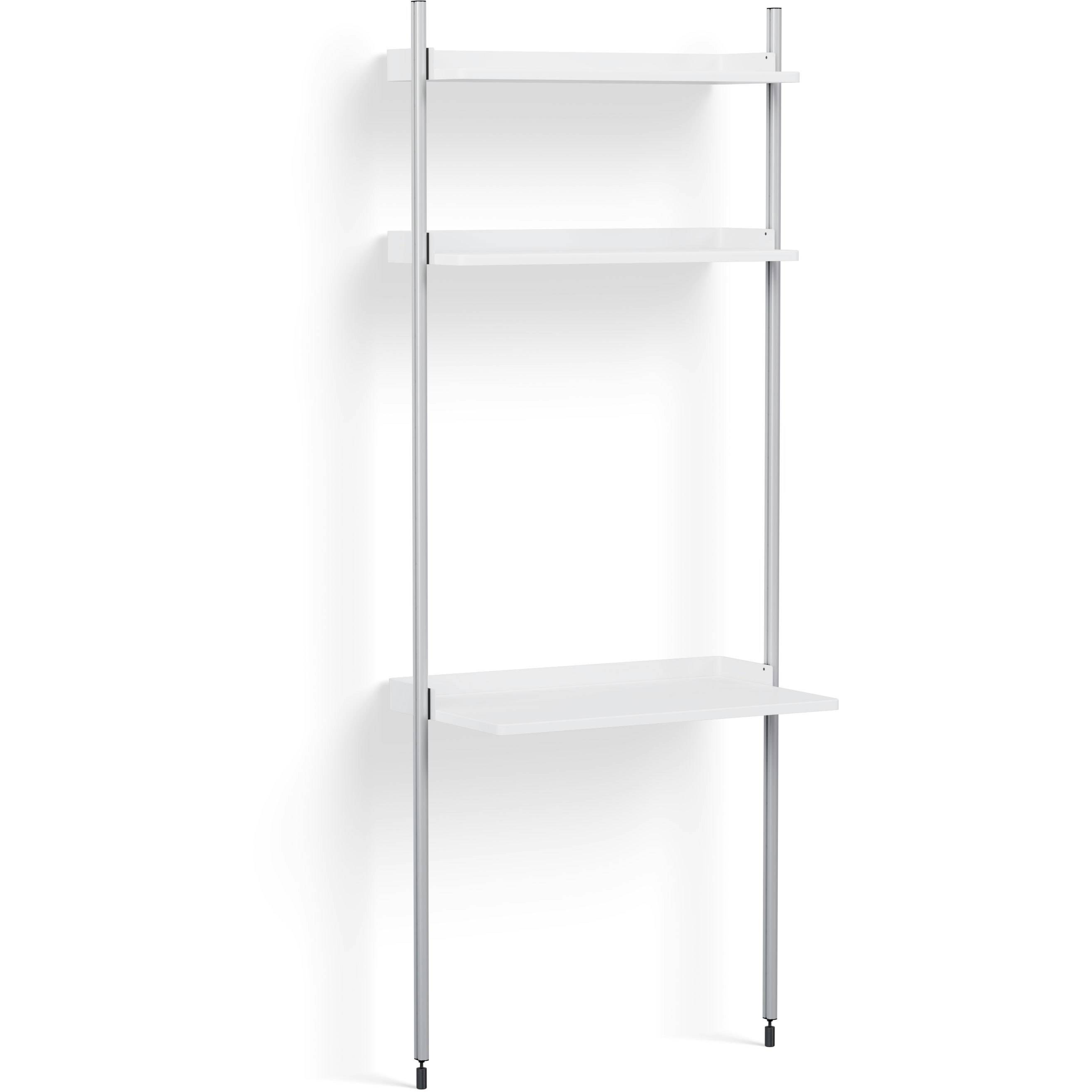 Hay Pier System 11 1 Column Ps White / Aluminium - Skrivbord Stål Vit - AB849-B665-AI79