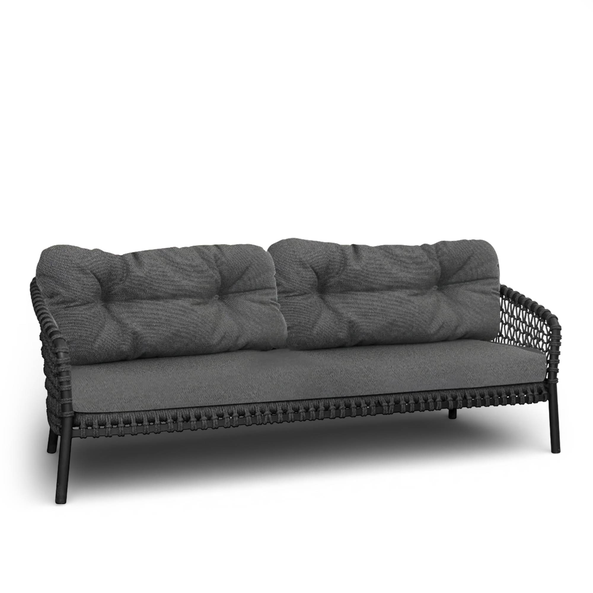 Cane-Line - Ocean Large 3-Sitssoffa - Dark Grey, Cane-line Soft Rope - Utomhussoffor - Bomull/Metall
