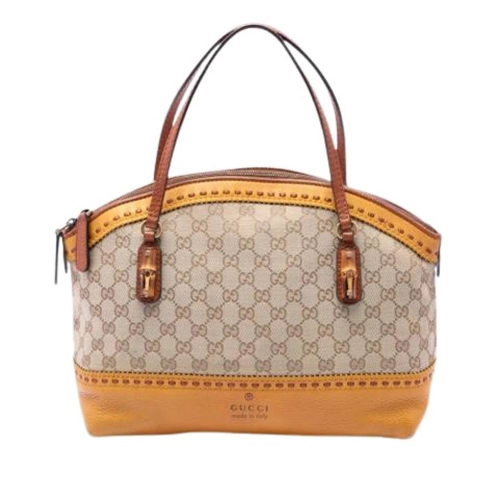 Gucci Vintage Pre-owned Crafty Håndtaske - Vintage - Dame - Beige - ONE SIZE - Uld