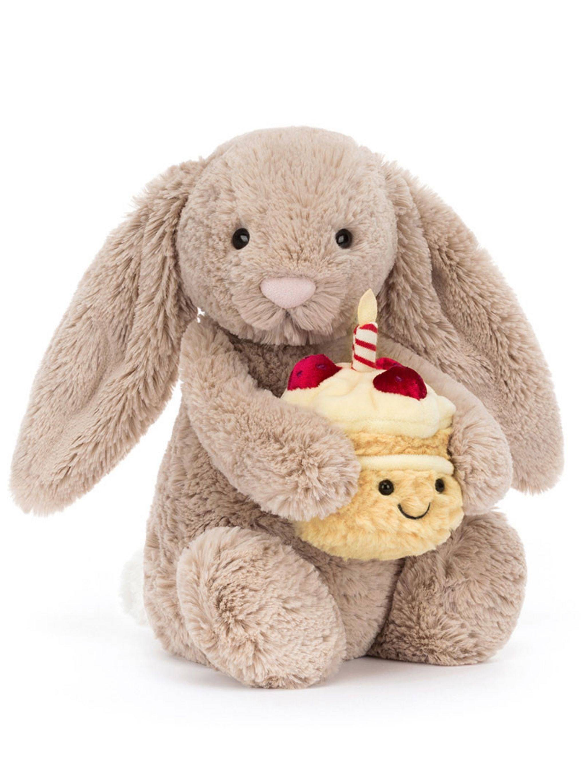 JELLYCAT Plush Toy Birthday Bashful Beige Bunny