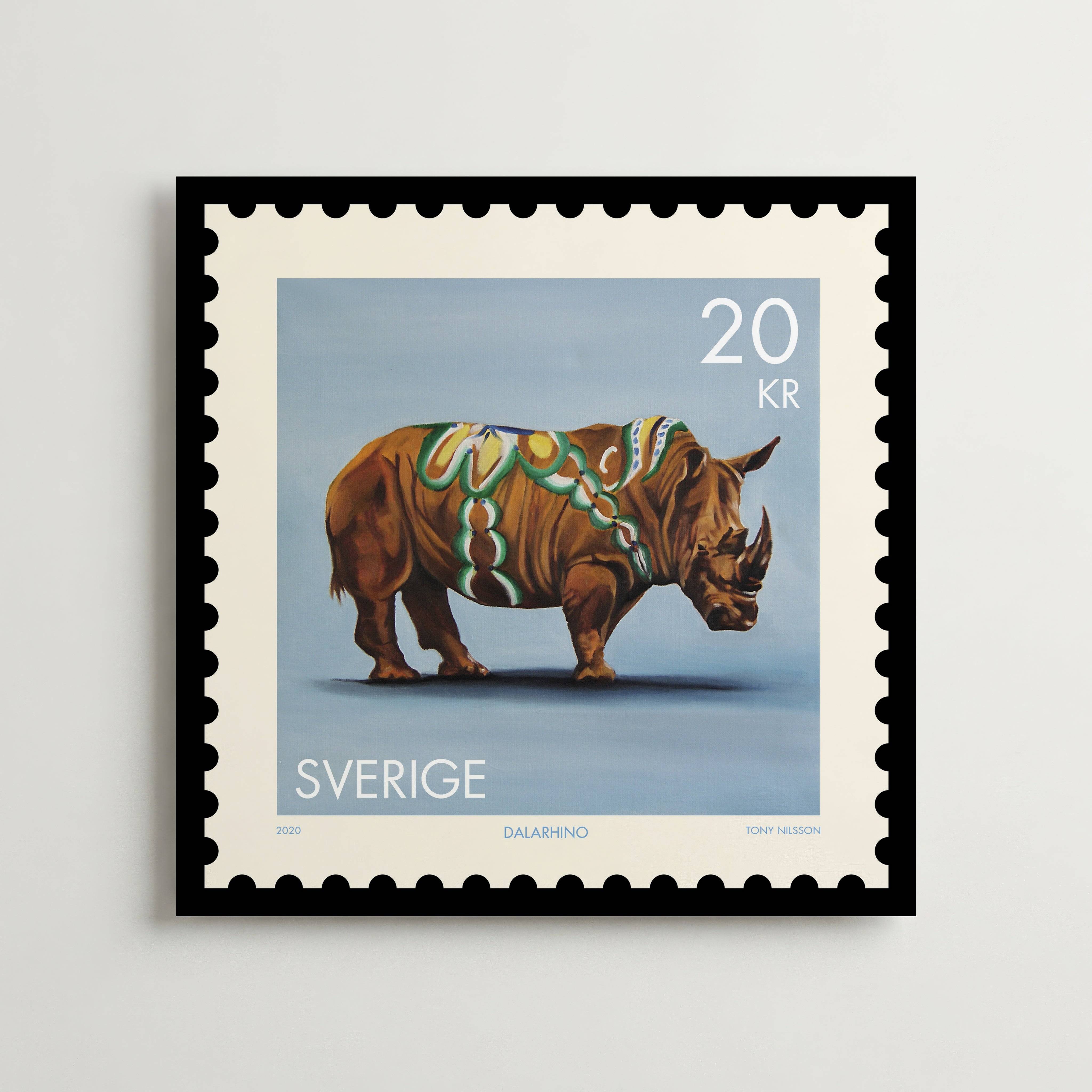 Dalarhino Tony Nilsson - Premium Canvas 40x40 cm