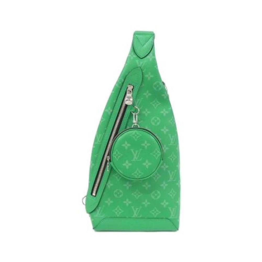 Louis Vuitton Vintage Pre-owned Taigarama Håndtaske - Vintage - Herre - Grøn - ONE SIZE - Uld