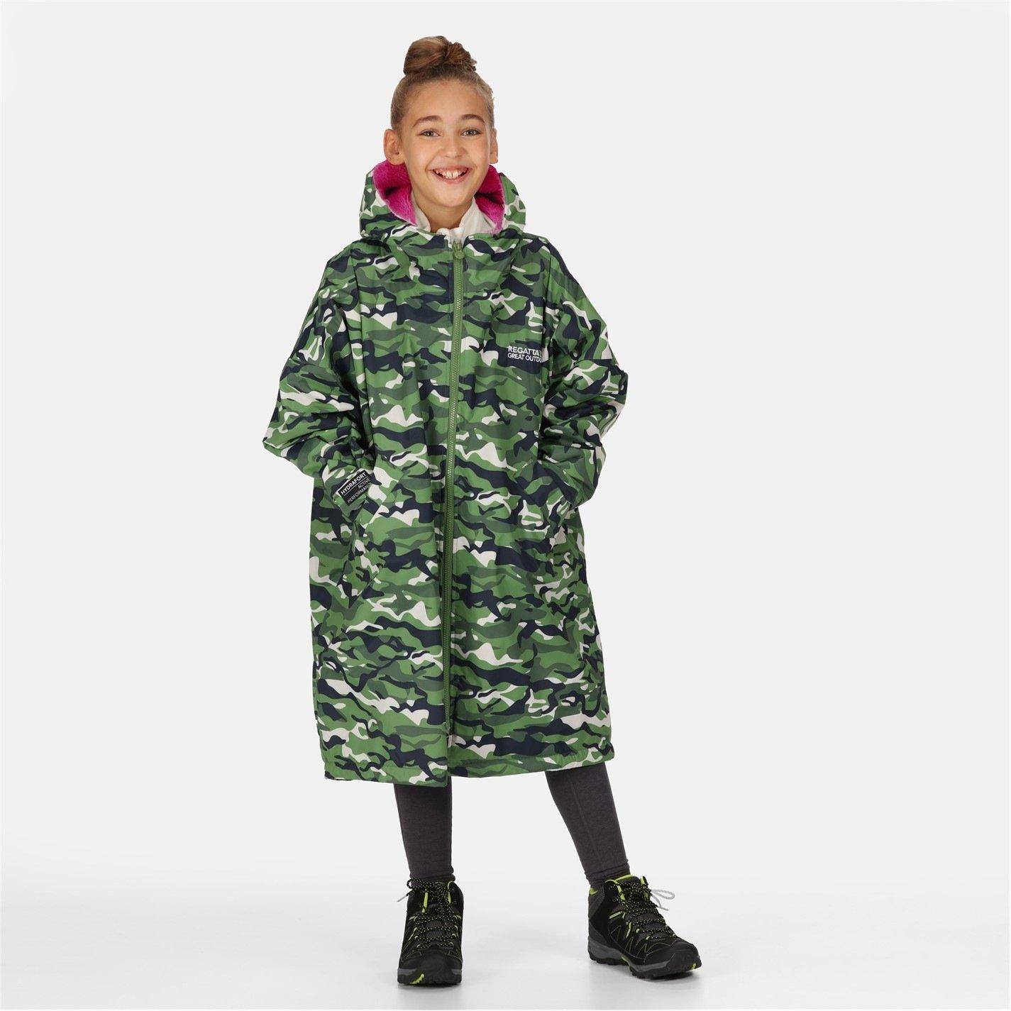 Regatta Unisex Kids Fleece Lined Oversized Fit Waterproof Robe