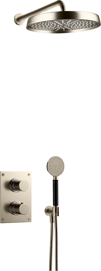 Tapwell ARM7268 ED2 Borstad Nickel Takduschpaket inbyggnad