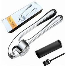 High Quality Accept Custom Manual Garlic Squeezer crusher Garlic Peeler Brush Garlic press Sets