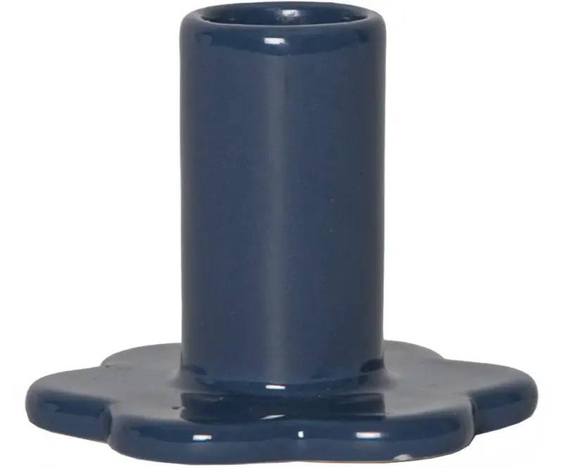 BLOOM Ljusstake 6 cm Blå 2-Pack