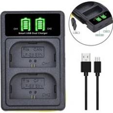 2650 mah lp -e6 lp-e6n batteri + laddare för canon eos 6d 7d 5d mark ii iii iv 5d 60d 60da 70d 80d 90d 5ds r5 r6 xc10 xc15
