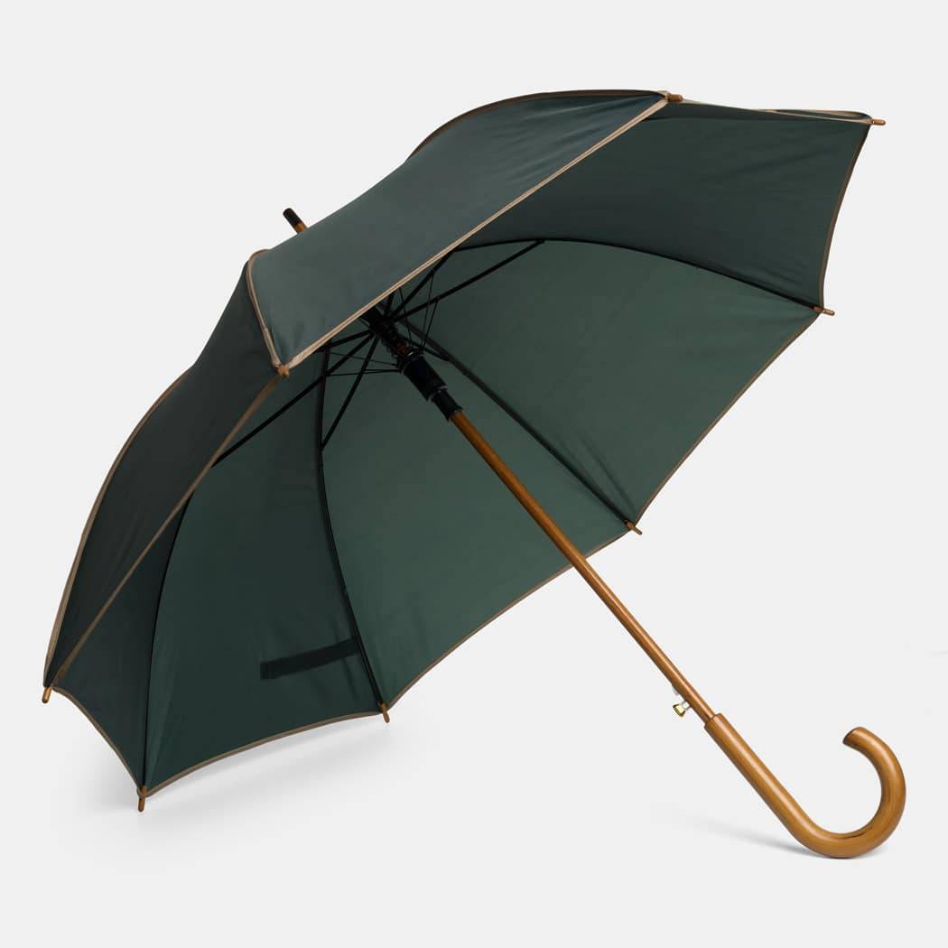 Paraply med træhåndtag – klassisk Dance paraply (103 cm) Beige og brun
