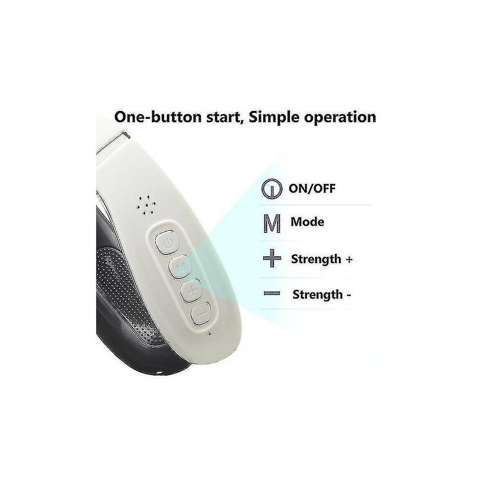 (White) 8d Electric Pulse Back And Neck Massager