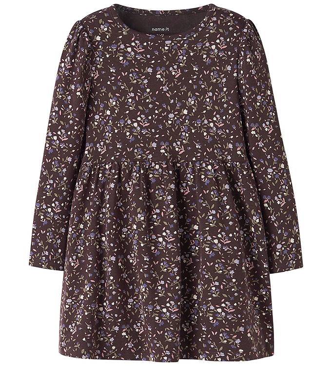 Name it Kjole - NmfOceana - Chocolate Plum - Name It - 4 år (104) - Kjole