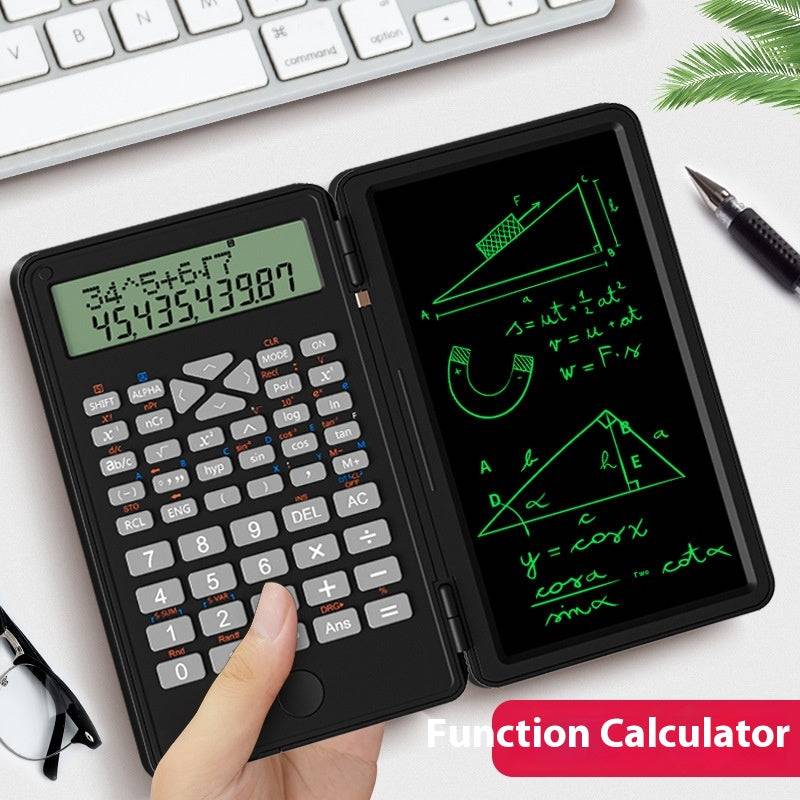 New Scientific Calculator Accounting Special Portable Mini Tablet Computing Machine Handwriting Board Exam Student - Black Scientific Calculator