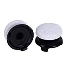 2st Tummen Grip Thumbstick för PS5, 3D Texture Thumbstick Mjukt silikonöverdrag Grip Stick Joystick Controller Gamepad Key Cap för PS5(vit)