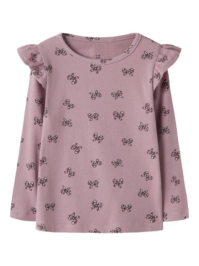 Name It Rulies - LS Slim Top - Mauve Shadows