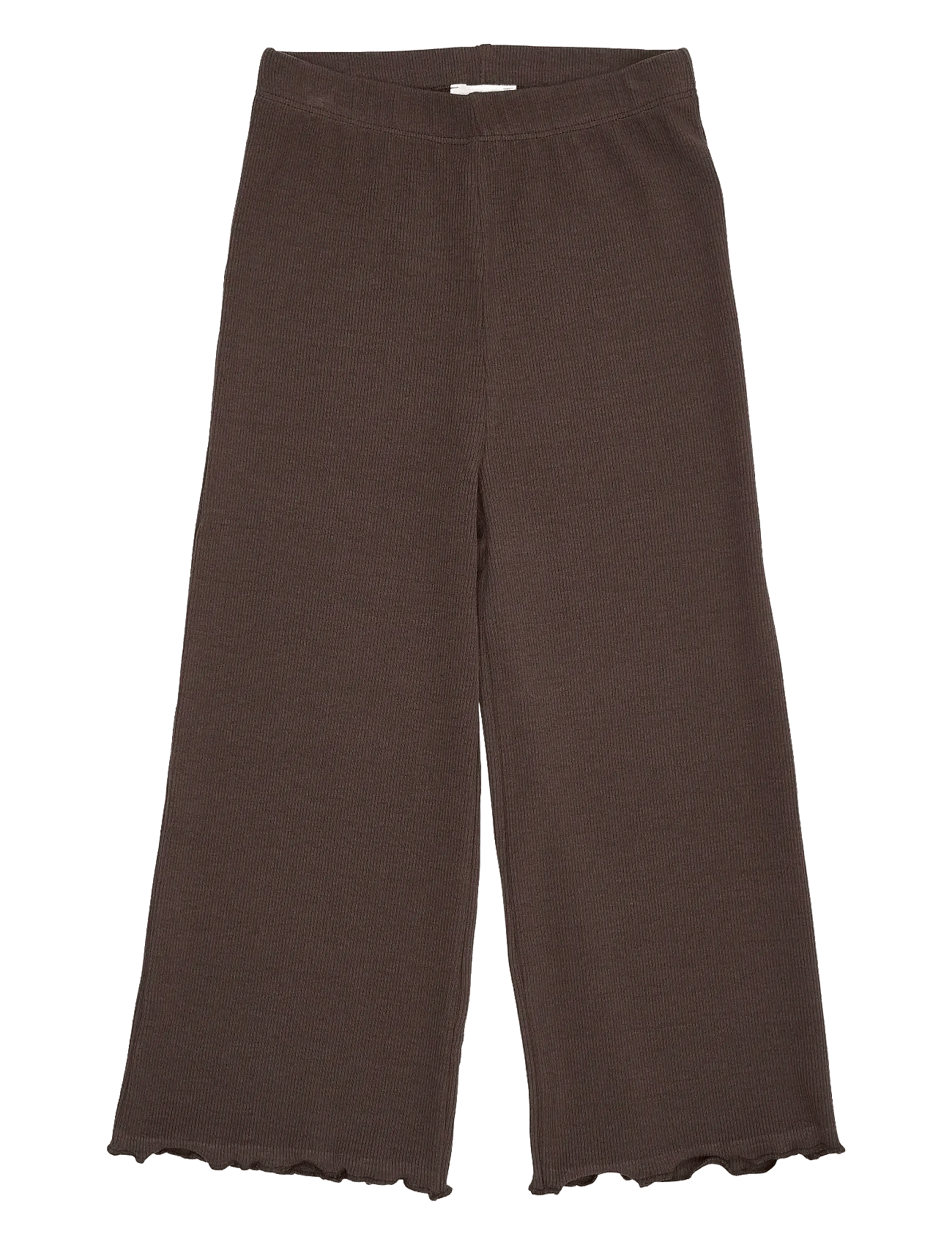 Copenhagen Colors Modal Rib Wide Pants - Brown - 92