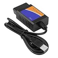 Yctze 12V OBDII-Scan-Tool-Codeleseradapter, Auto-USB-Anschluss V1.5 OBD2-Diagnosekabel-Schnittstellenscanner