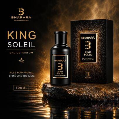BHARARA KING SOLEIL Eau De Parfum 100ML lyxig långvarig herrparfym med träig bärnstens- och citrusdoft, present för män