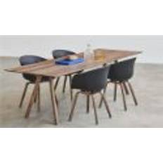 HAY CPH 30 Table 250x90x74 cm - Lacquered Solid Walnut/Burgundy Linoleum