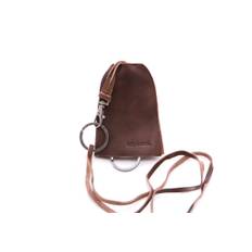 GORDON KEYCASE Dark brown Leather