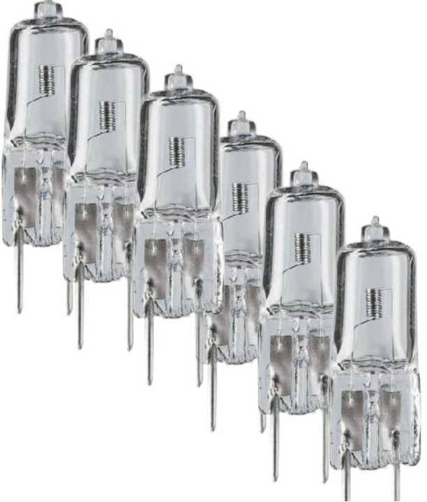 Halogenpære klar - G4 - 20W - 12V - GN - 6 Styk.