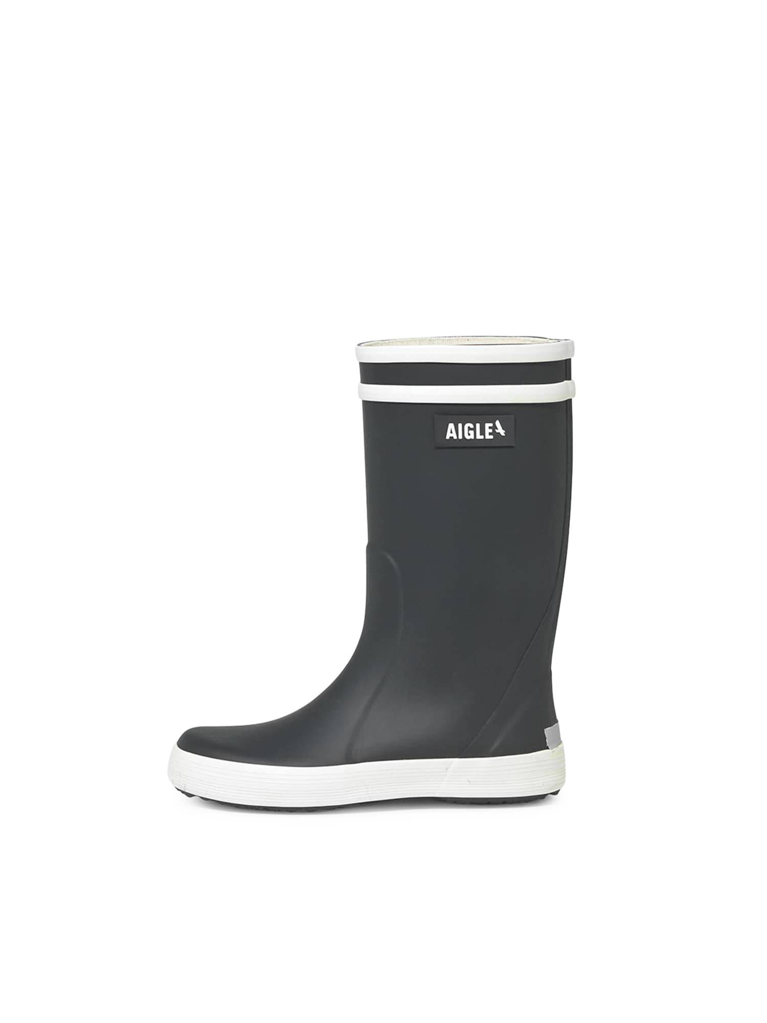 AIGLE Gummistøvler ' LOLLY POP UNISEX '  sort / hvid