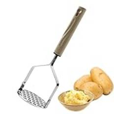 Manual Potato Mashers, rostfritt stål potatismasher, manuell potatismasverktyg, professionell frukt och vegetabilisk Masher, 24 x 8 cm/9,45 x 3,15 tum i rostfritt stål för Mashing