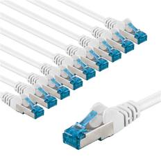 Cat 6a S/FTP PiMF Netværkskabel - Hvid - 2 m - 10 stk