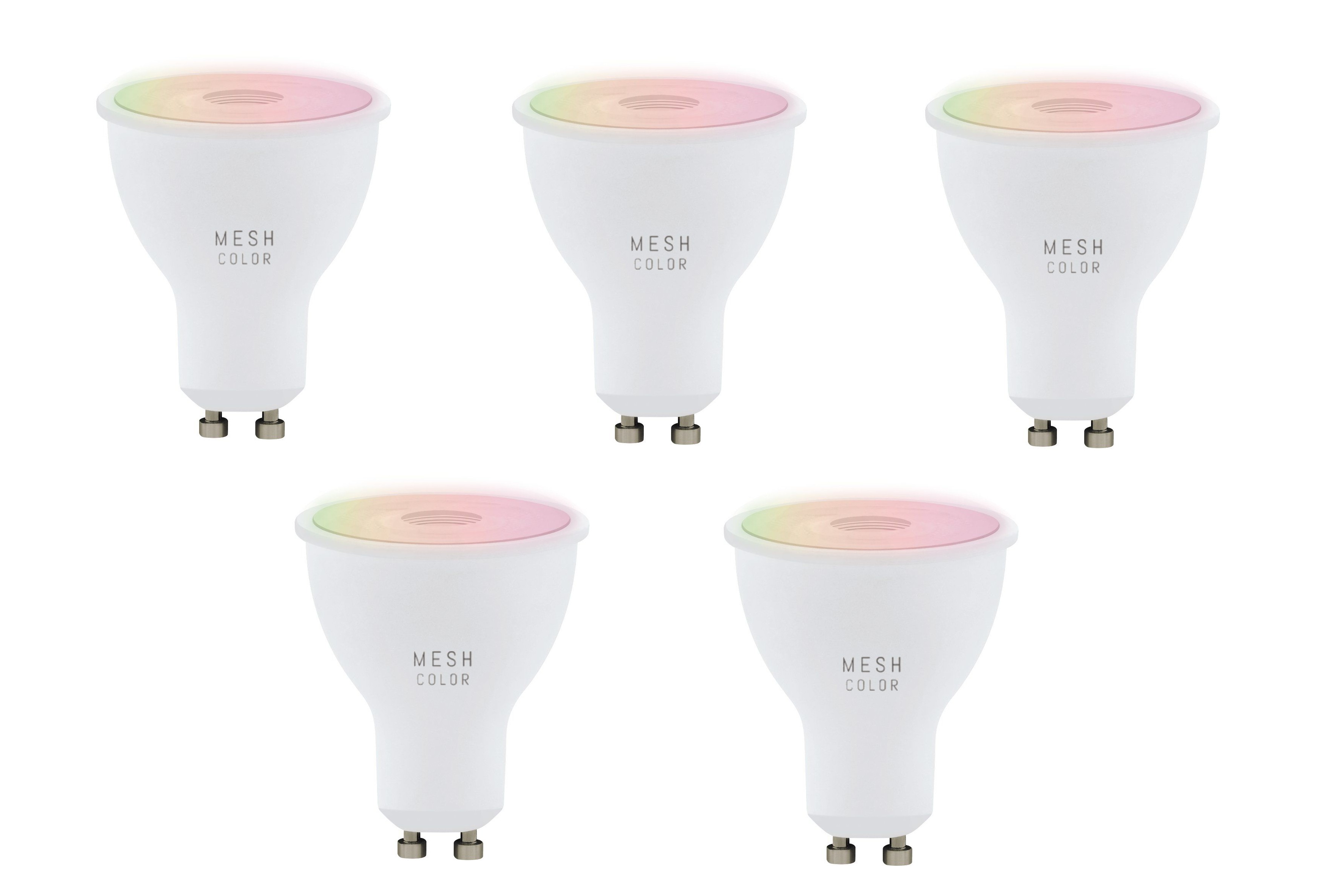 EGLO - 5x CONNECT-Z GU10 RGB + Justerbart Vitt Smarta Lampor – Zigbee & Bluetooth  - Paket