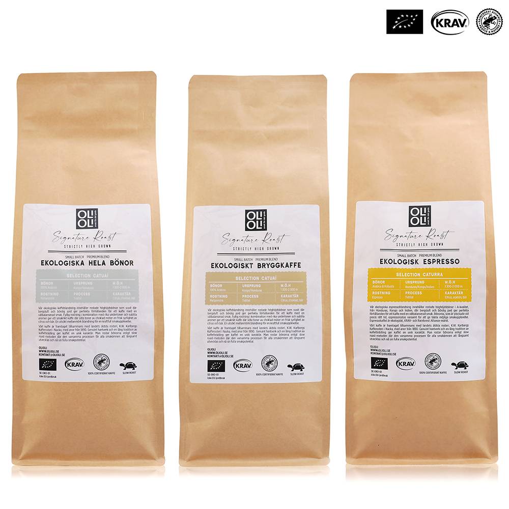 OLIOLI Signature Roast, Hela bönor/Bryggmalet/Espresso EKO