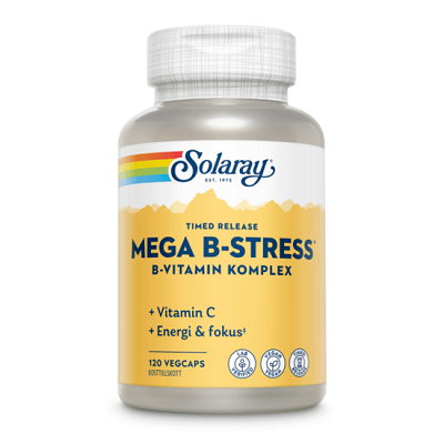 Solaray Mega B-Stress 120 kapslar  "Mängdrabatt"