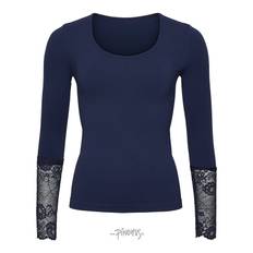 Tim & Simonsen Mary bluse m/ blonde �rme - Marine