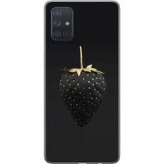 Samsung Galaxy A71 Transparent Mobilskal Exklusiv Jordgubbe